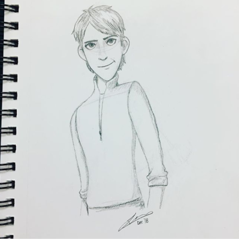 Jim pencil sketch. 2018.