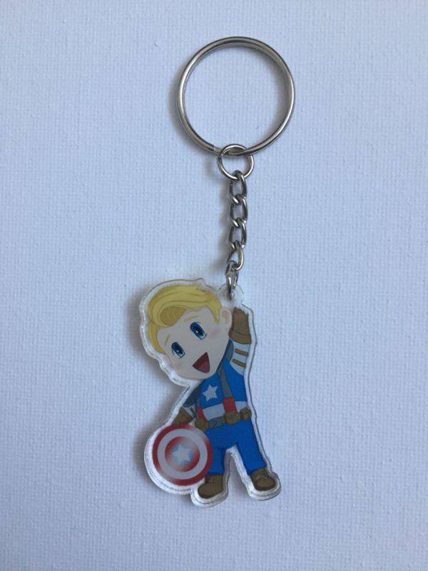 Chibi Captain America Keychain - Image 2