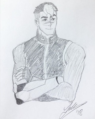 Shiro pencil sketch. 2018.