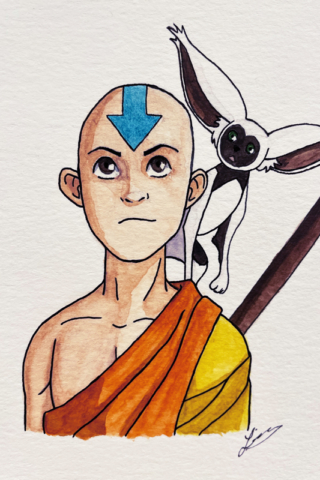 Aang watercolour. 2021