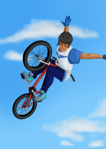 Lance on a BMX bike. 2021