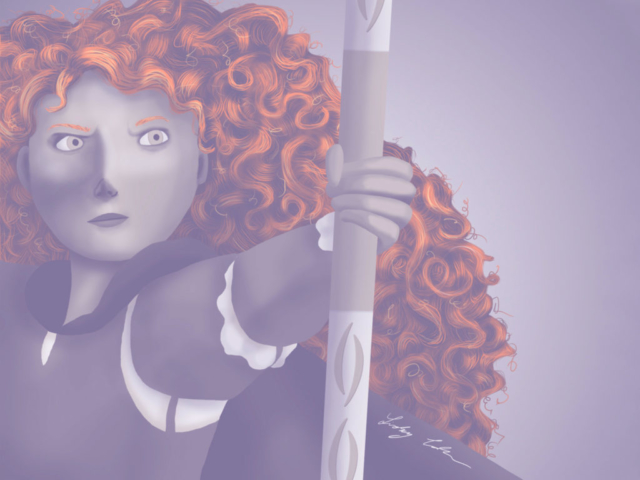 Merida from Brave digital painting. 2017.