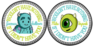 Monsters Inc stickers. 2024.