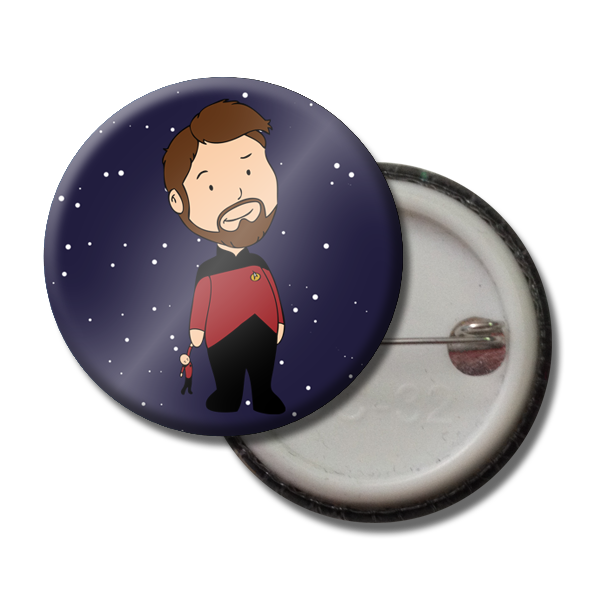 Riker Button Pin