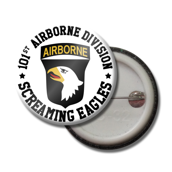 Screaming Eagles Button Pin