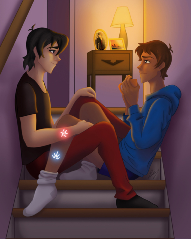 Keith and Lance tattoo soulmates AU. 2020