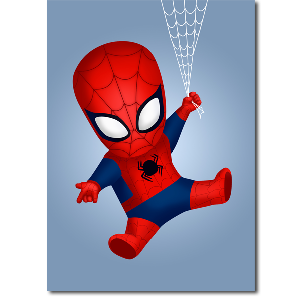 Chibi Spider-man Photo Print