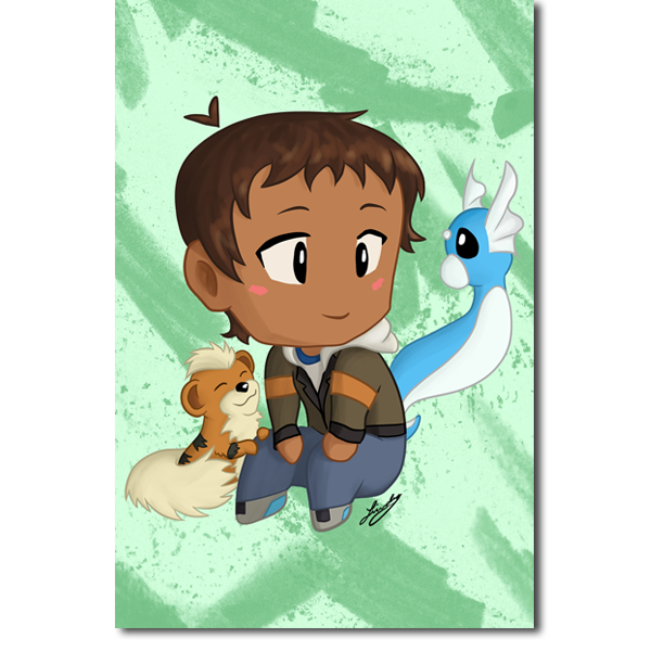 Chibi Pokemon Trainer Lance Photo Print